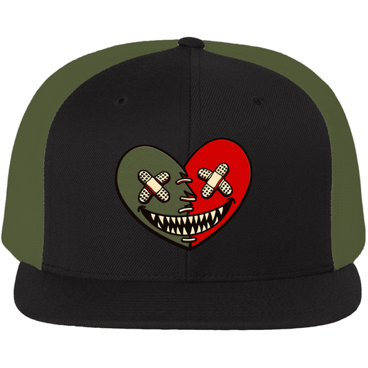 Mystic Red Dunks - Trucker Snapback Hats - Olive Heart Baws