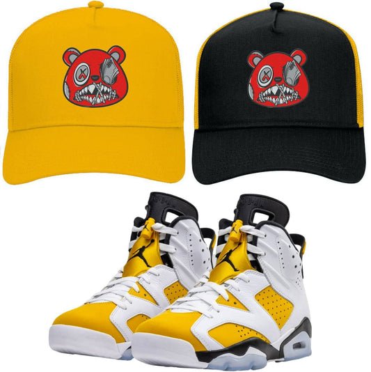 Ochre 6s Trucker Hats - Jordan 6 Ochre 6s Hats - Red Money Talks Baws