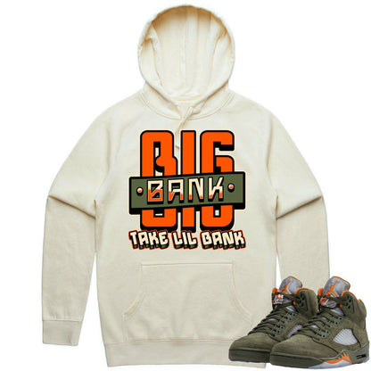 Olive 5s Hoodies - Jordan Retro 5 Olive Hoodie - Celadon Big Bank