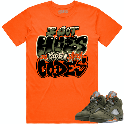 Olive 5s Shirt - Jordan Retro 5 Olive 5s Sneaker Tees - Area Codes