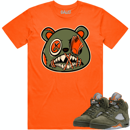 Olive 5s Shirts - Jordan Retro 5 Olive Shirts - Money Talks Baws