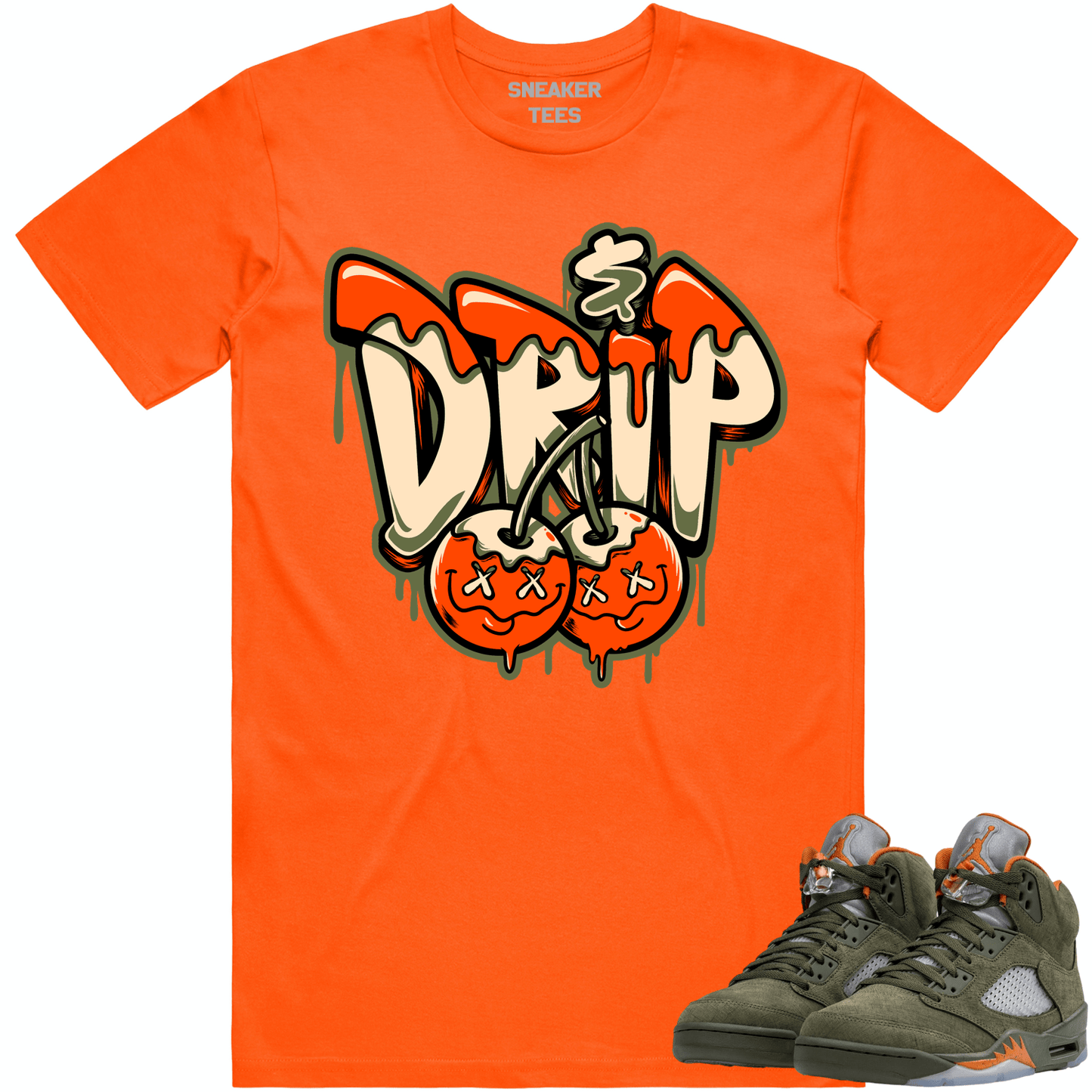 Olive 5s Shirts - Jordan Retro 5 Olive Sneaker Tees - Money Drip