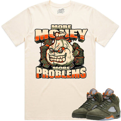 Olive 5s Shirts - Jordan Retro 5 Olive Sneaker Tees - More Money