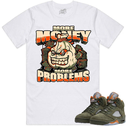 Olive 5s Shirts - Jordan Retro 5 Olive Sneaker Tees - More Money