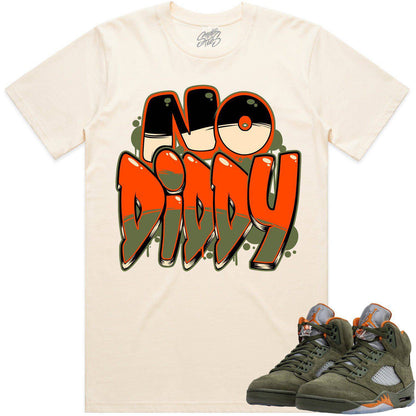 Olive 5s Shirts - Jordan Retro 5 Olive Sneaker Tees - NoDiddy