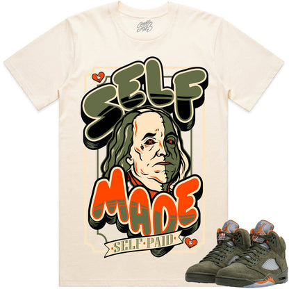 Olive 5s Shirts - Jordan Retro 5 Olive Sneaker Tees - Self Made