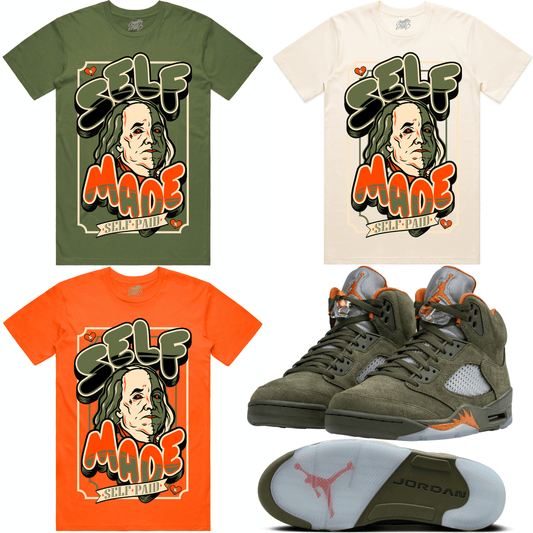 Olive 5s Sneaker Tees - Jordan 5 Olive Shirt to Match - Made