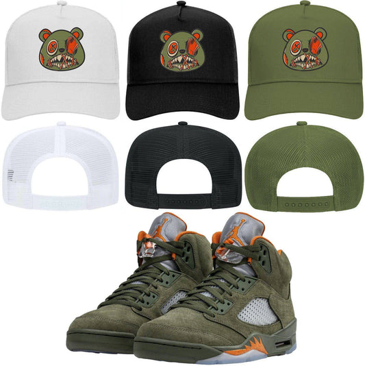 Olive 5s Trucker Hats - Jordan 5 Olive Trucker Hat - Money Talks