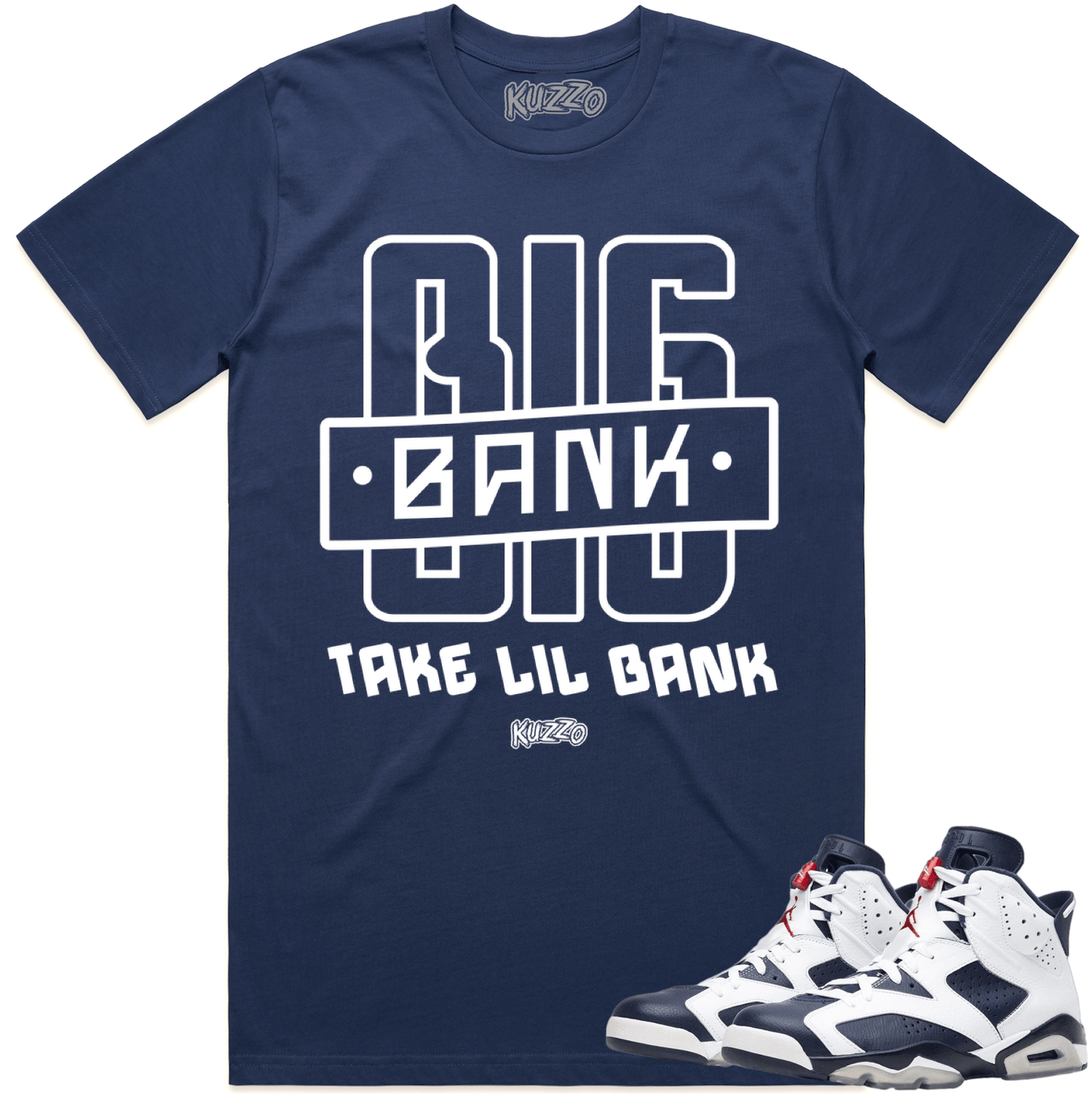 Olympic 6s Shirts - Jordan Retro 6 Olympic 6s Sneaker Tees - Big Bank