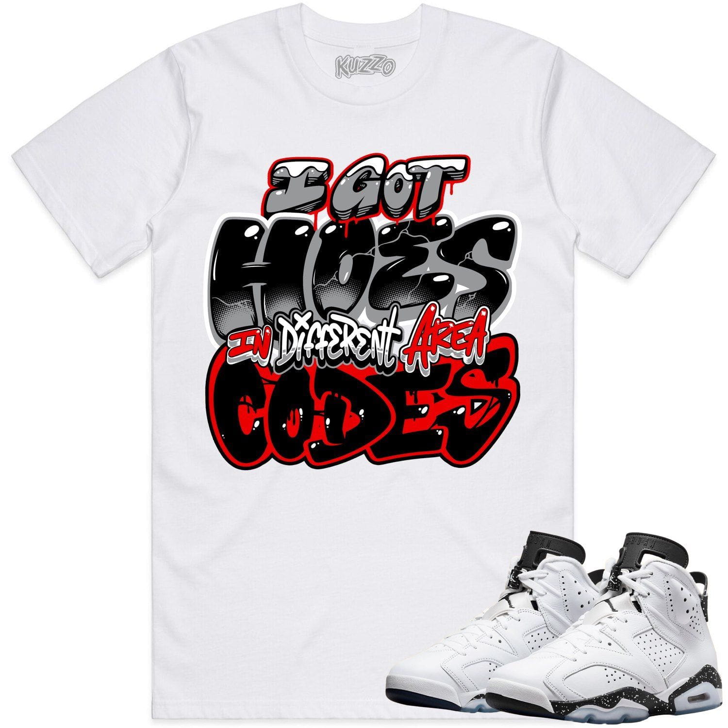 Oreo 6s Shirts - Jordan 6 Reverse Oreo 6s Sneaker Tees - Area Codes