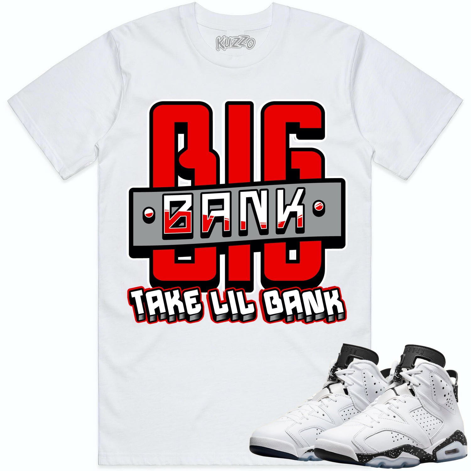 Oreo 6s Shirts - Jordan 6 Reverse Oreo 6s Sneaker Tees - Big Bank