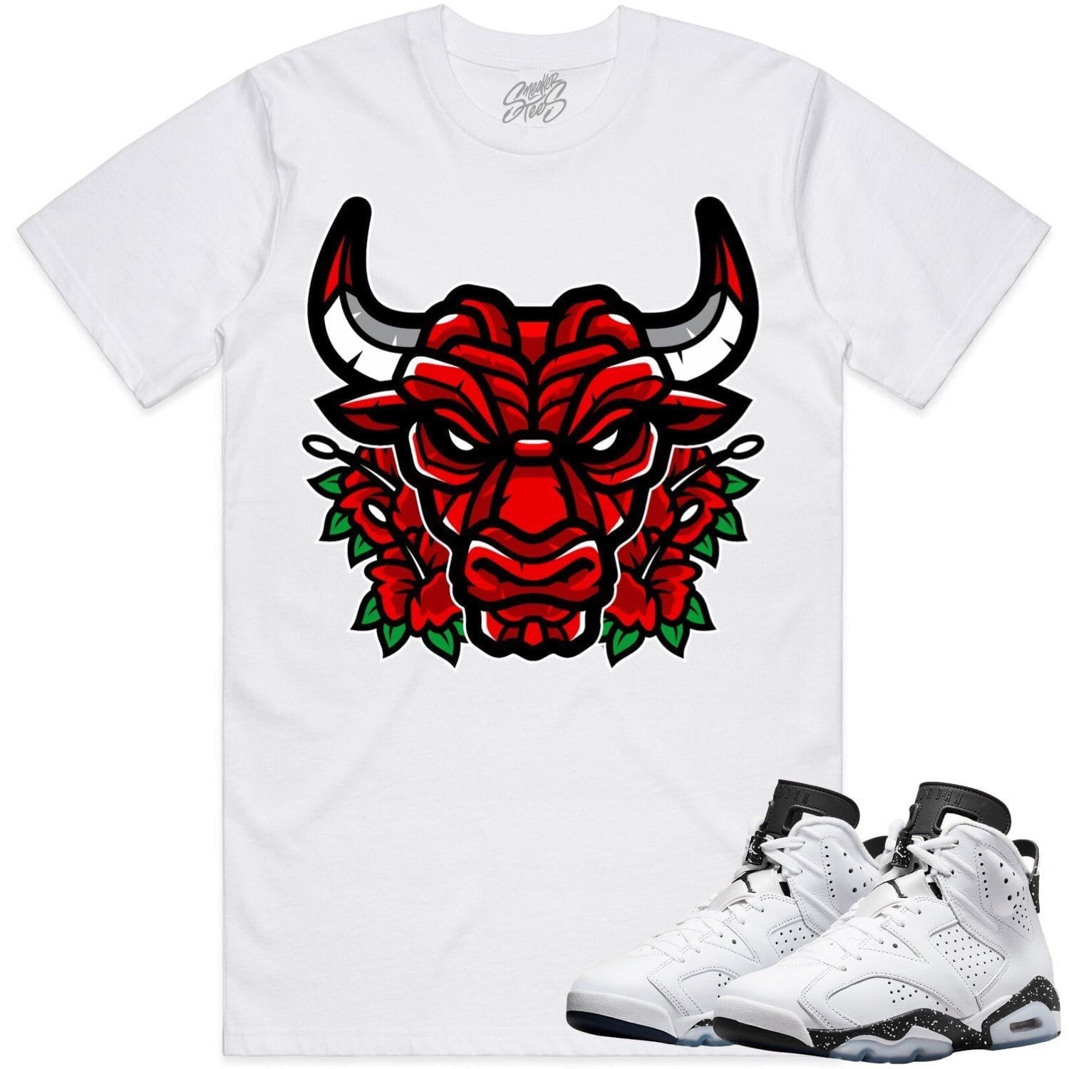 Oreo 6s Shirts - Jordan 6 Reverse Oreo 6s Sneaker Tees - Bully Roses