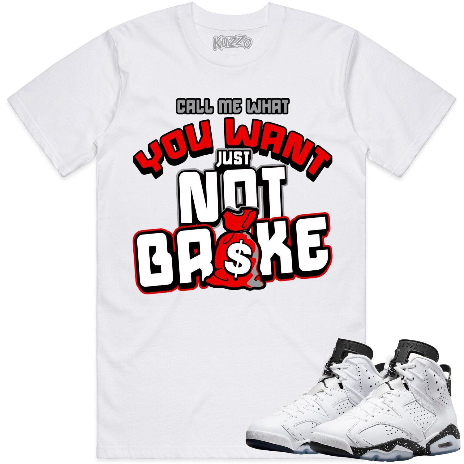 Oreo 6s Shirts - Jordan 6 Reverse Oreo 6s Sneaker Tees - Not Broke