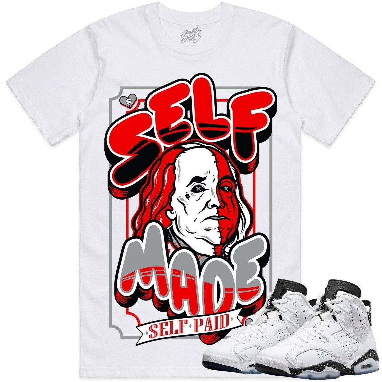 Oreo 6s Shirts - Jordan 6 Reverse Oreo 6s Sneaker Tees - Self Made