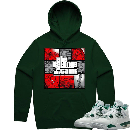 Oxidized Green 4s Hoodie - Jordan 4 Oxidized Green Hoodie -  Game