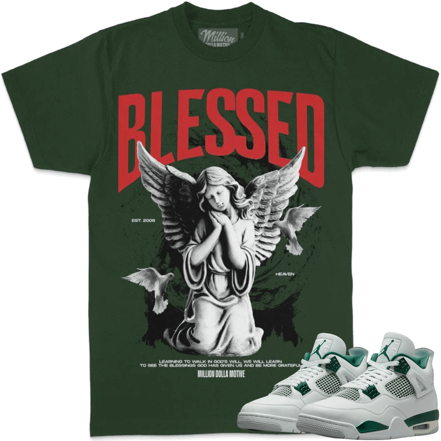 Oxidized Green 4s Shirt - Jordan 4 Oxidized Sneaker Tees - Angel 2.0