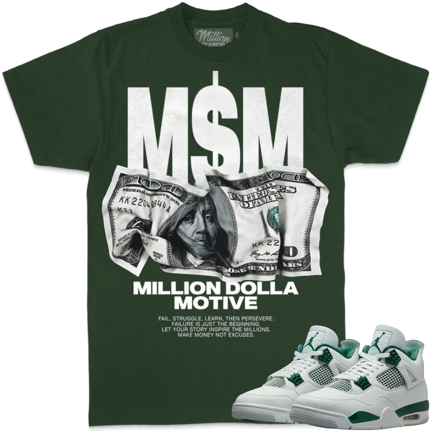 Oxidized Green 4s Shirt - Jordan 4 Oxidized Sneaker Tees - Crumpled