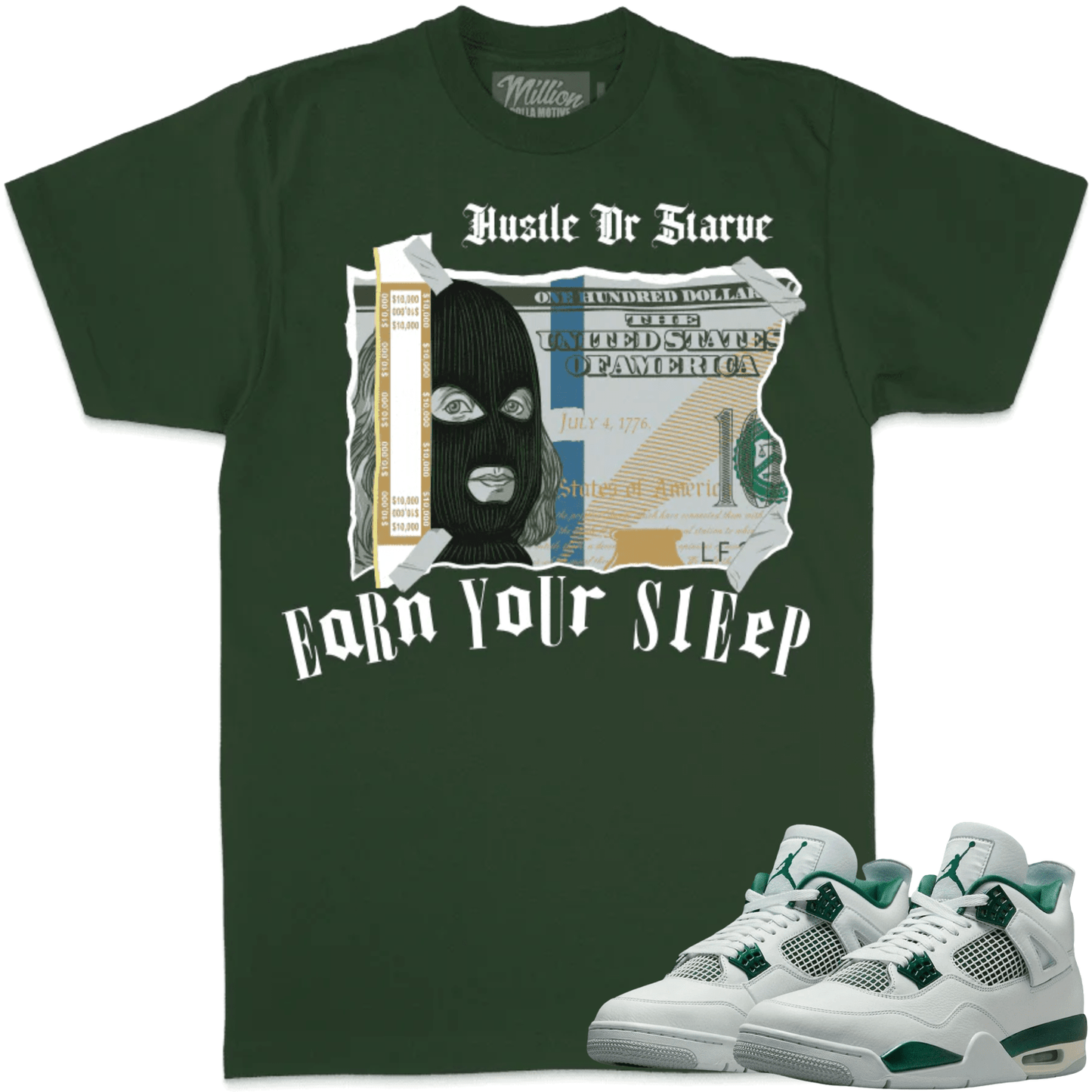 Oxidized Green 4s Shirt - Jordan 4 Oxidized Sneaker Tees - Earn Sleep