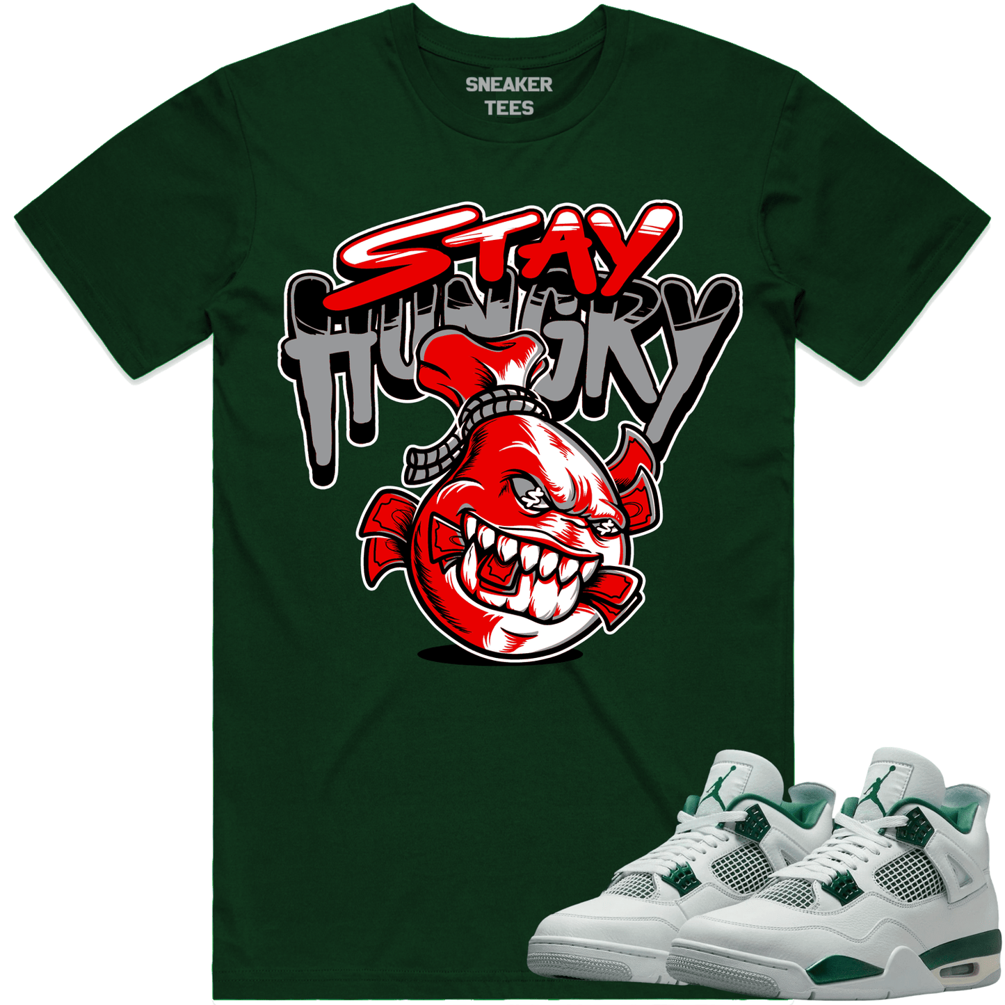 Oxidized Green 4s Shirt - Jordan 4 Oxidized Sneaker Tees - Hungry