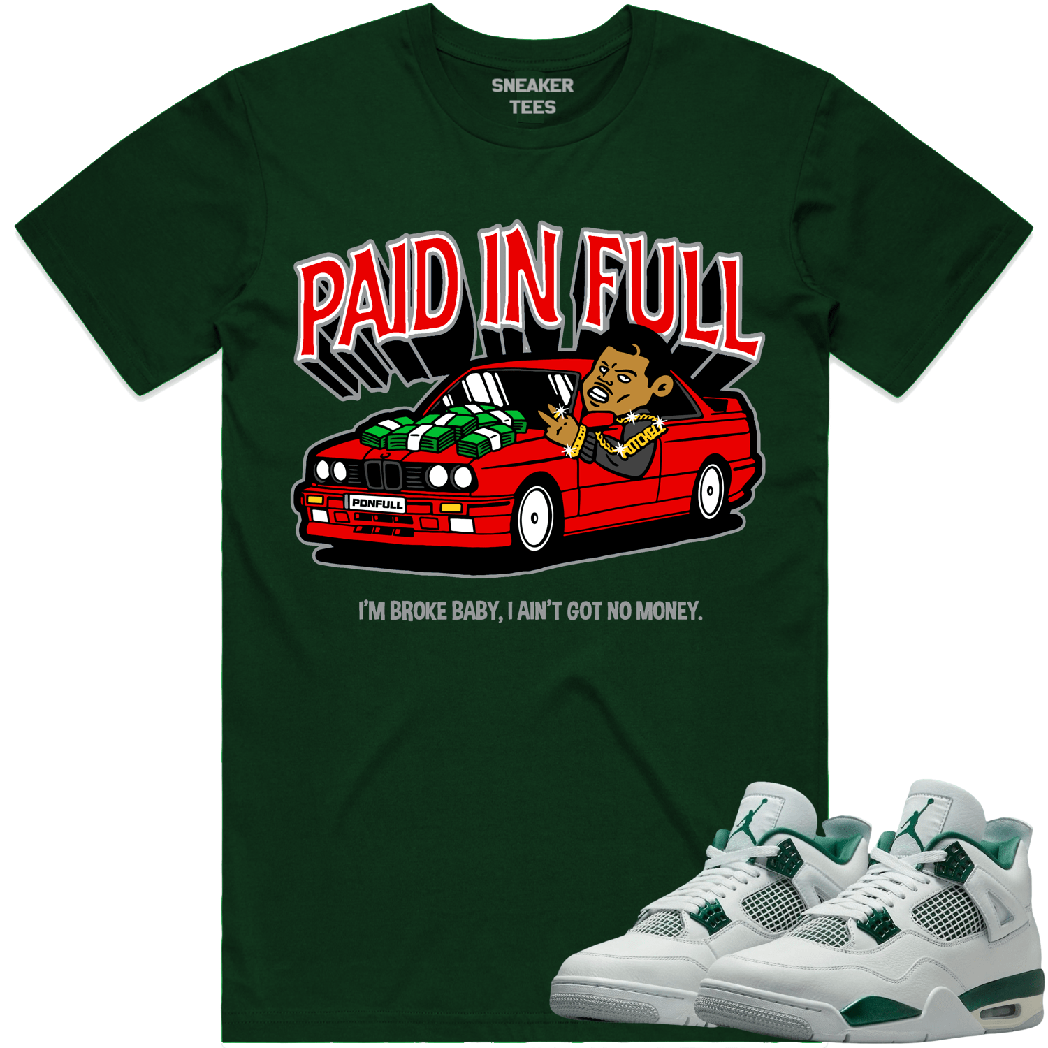 Oxidized Green 4s Shirt - Jordan 4 Oxidized Sneaker Tees - Paid