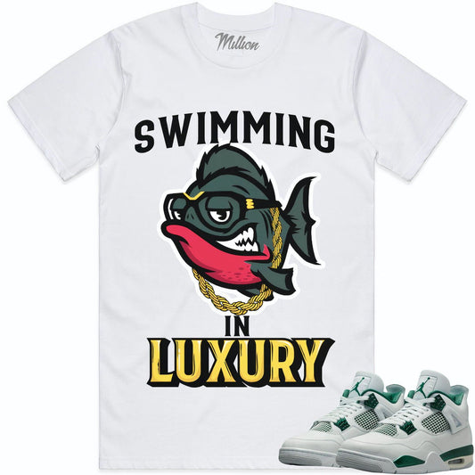 Oxidized Green 4s Shirt - Jordan 4 Oxidized Sneaker Tees - Swimming