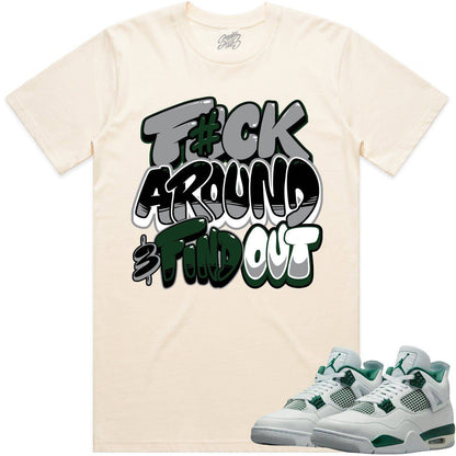 Oxidized Green 4s Shirts - Jordan Retro 4 Sneaker Tees - F#CK