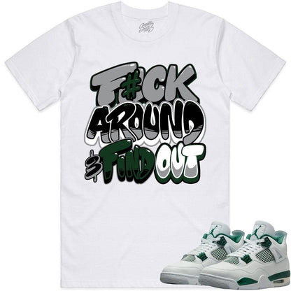 Oxidized Green 4s Shirts - Jordan Retro 4 Sneaker Tees - F#CK