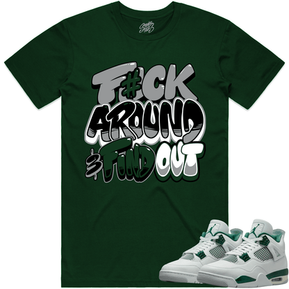 Oxidized Green 4s Shirts - Jordan Retro 4 Sneaker Tees - F#CK