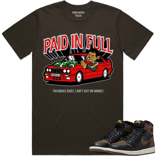 Palomino 1s Shirt - Jordan 1 Palomino Sneaker Tees - Red Paid