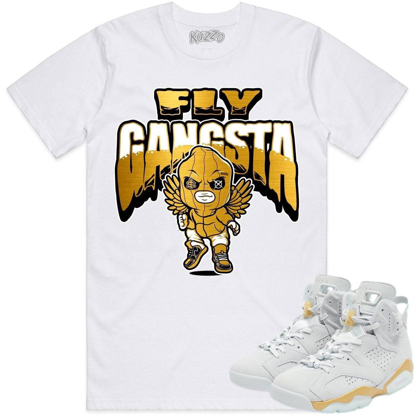 Paris Pearl 6s Shirt - Jordan 6 Paris Pearl Sneaker Tees - Gangsta