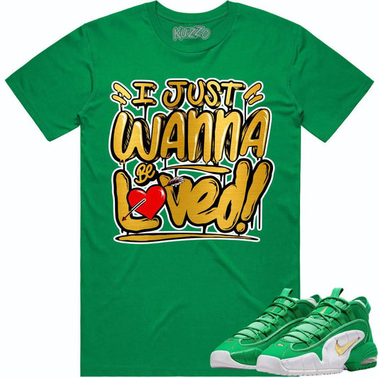 Penny 1 Stadium Green 1s Shirt - Sneaker Tees - Gold Metallic Loved