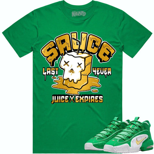 Penny 1 Stadium Green 1s Shirt - Sneaker Tees - Gold Metallic Sauce