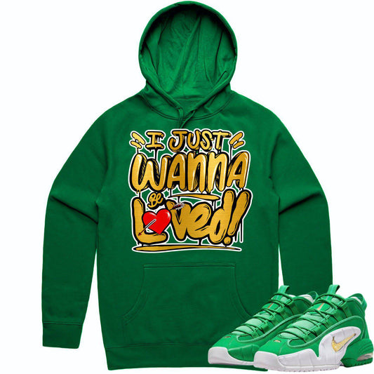 Penny 1 Stadium Green Hoodie - Penny 1s Hoodie - Gold Metallic Loved