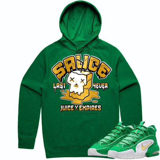 Penny 1 Stadium Green Hoodie - Penny 1s Hoodie - Gold Metallic Sauce