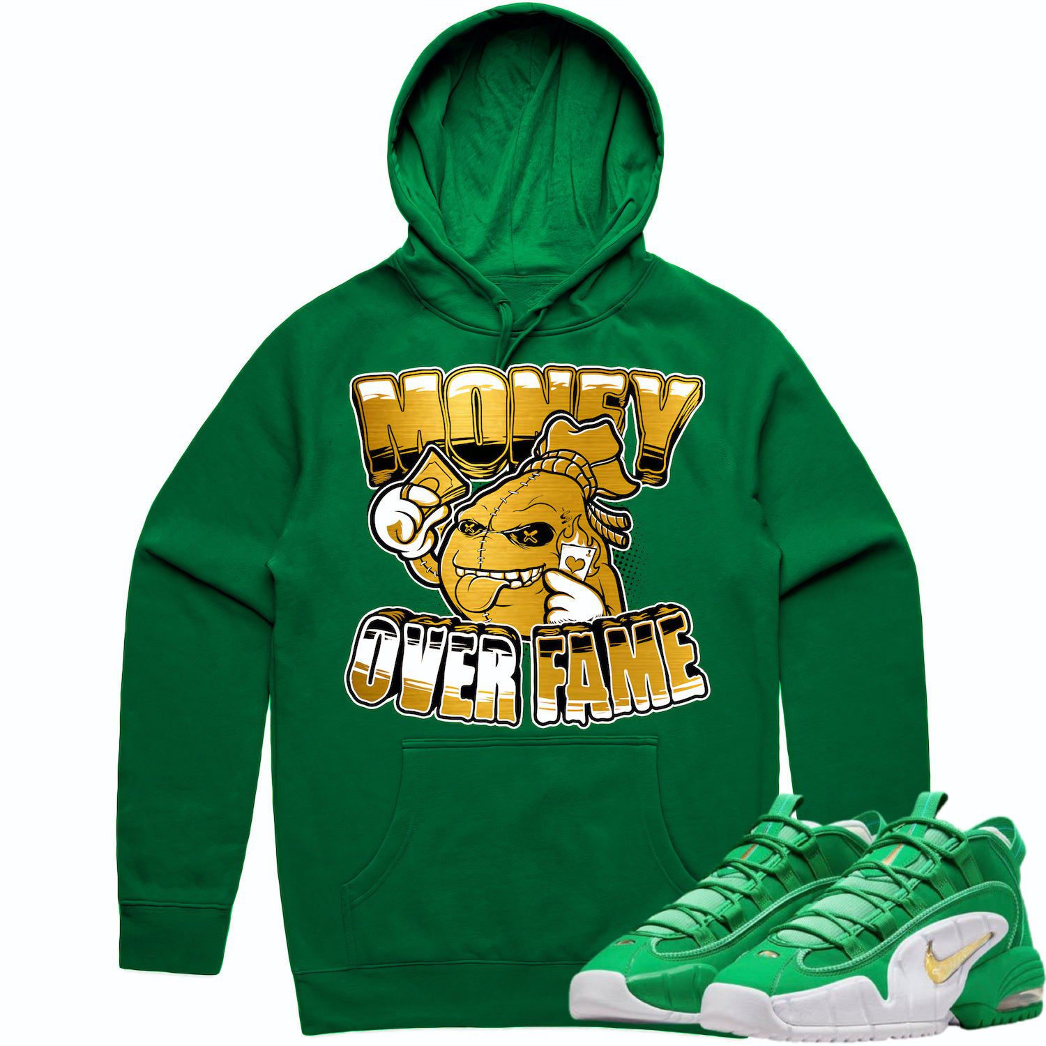 Penny 1 Stadium Green Hoodie - Penny 1s Hoodie - Money over Fame