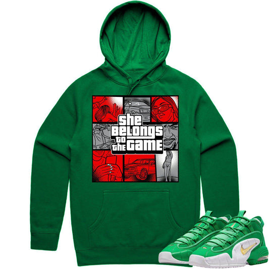 Penny 1 Stadium Green Hoodie - Penny 1s Hoodie - Red Game