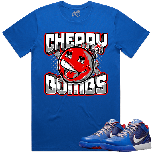 Philly 4s Shirt - Kobe 4 Philly Sneaker Tees - Red Cherry Bombs