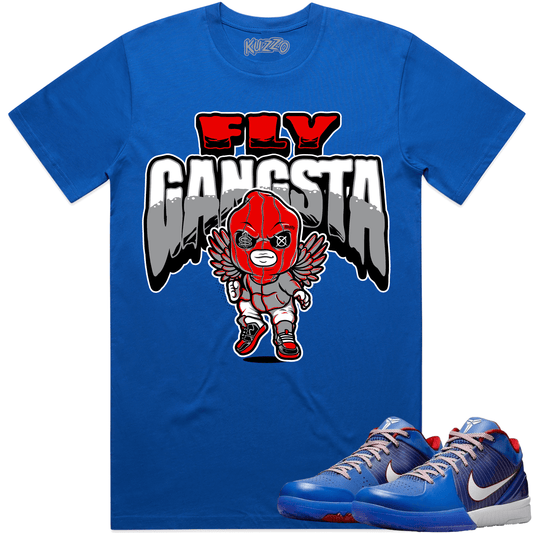 Philly 4s Shirt - Kobe 4 Philly Sneaker Tees - Red Fly Gangsta