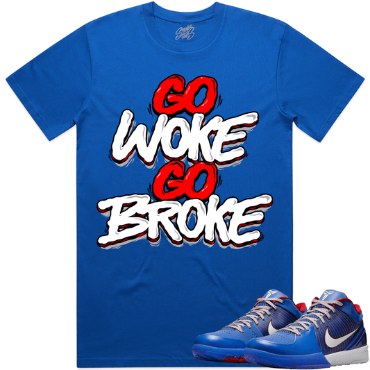 Philly 4s Shirt - Kobe 4 Philly Sneaker Tees - Red Go Woke Go Broke