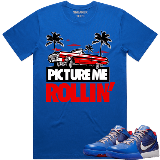 Philly 4s Shirt - Kobe 4 Philly Sneaker Tees - Red PMR