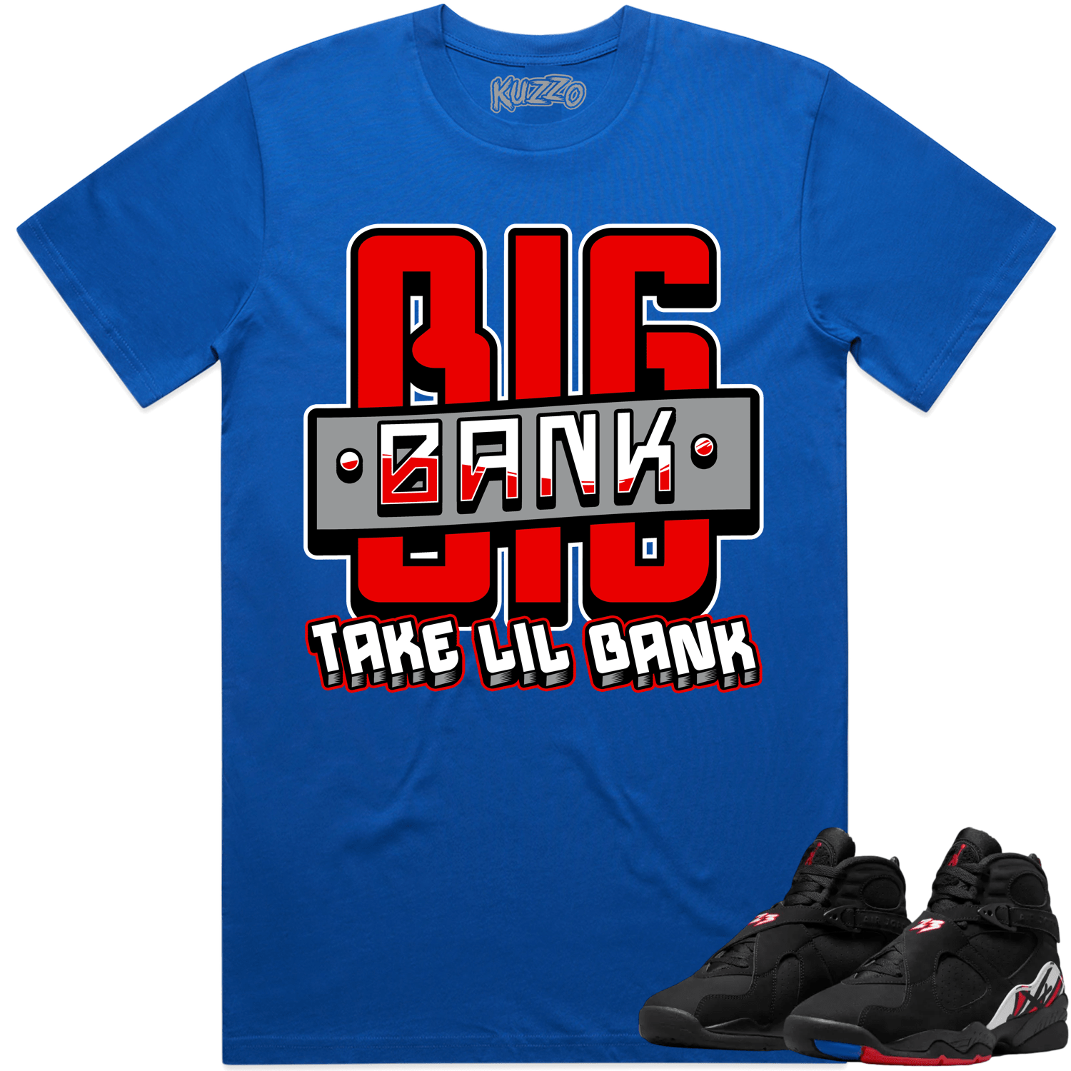 Playoff 8s Shirt - Jordan Retro 8 Playoff Sneaker Tees - Big Bank