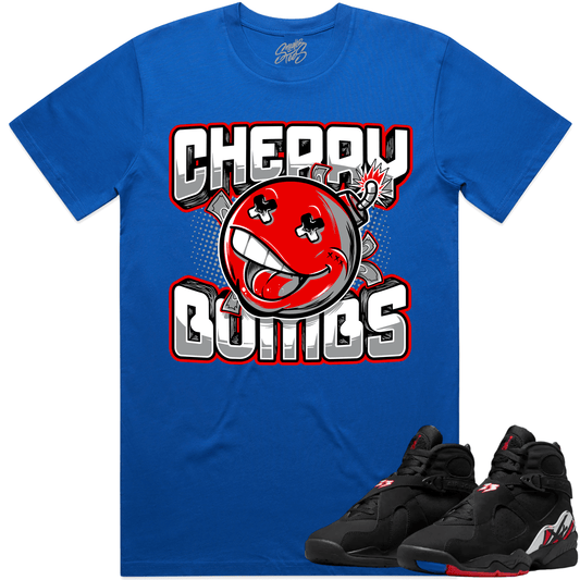 Playoff 8s Shirt - Jordan Retro 8 Playoff Sneaker Tees - Cherry Bombs