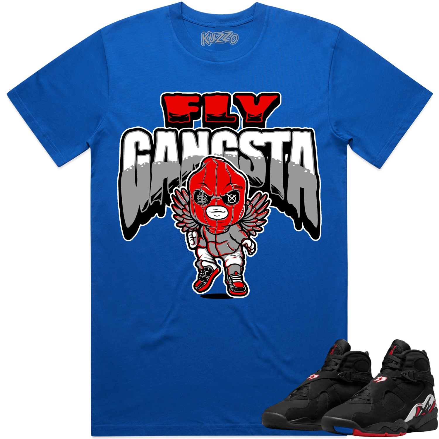 Playoff 8s Shirt - Jordan Retro 8 Playoff Sneaker Tees - Fly Gangsta