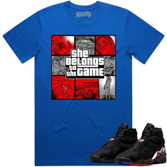 Playoff 8s Shirt - Jordan Retro 8 Playoff Sneaker Tees - Game