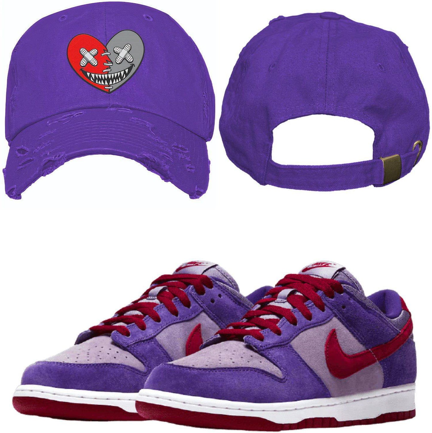 Plum Dunks Dad Hat - Dunks Hats - Red Heart Baws