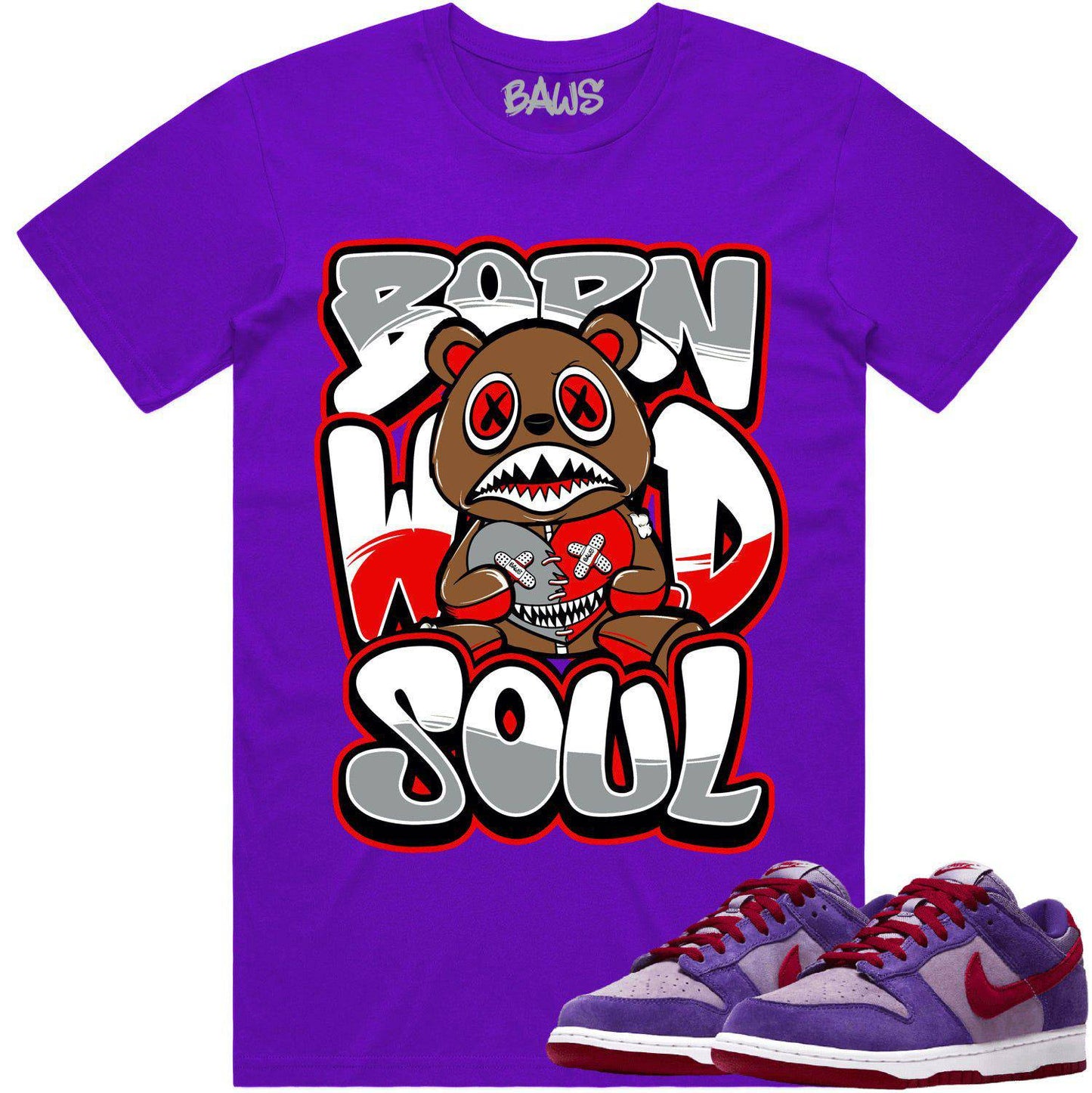 Plum Dunks Shirt - Dunks Sneaker Tees - Born Wild