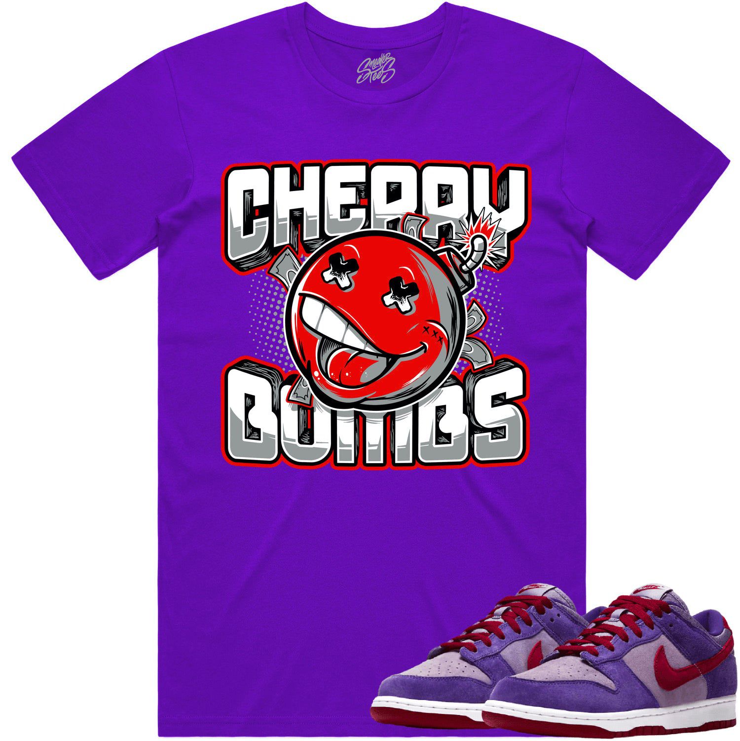Plum Dunks Shirt - Dunks Sneaker Tees - Cherry Bombs