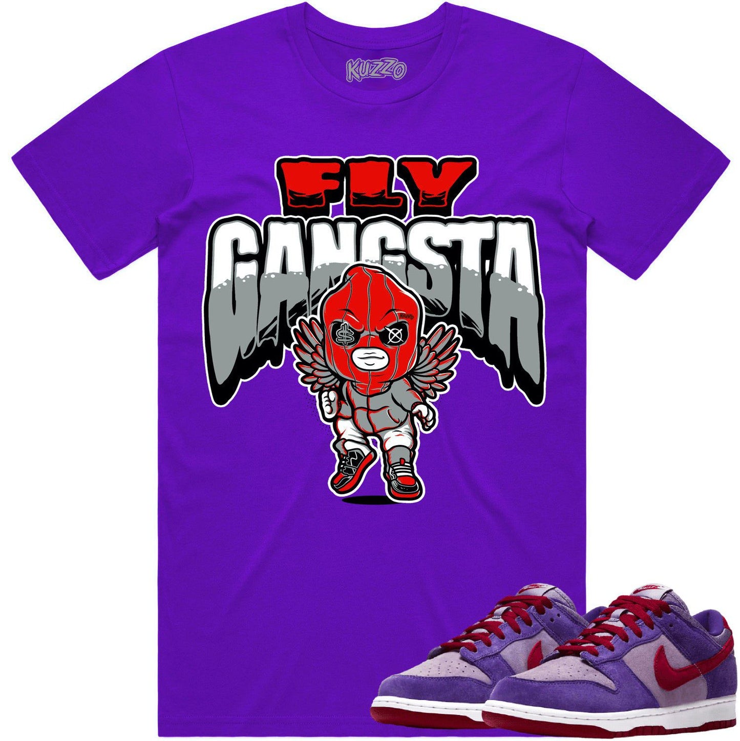 Plum Dunks Shirt - Dunks Sneaker Tees - Fly Gangsta