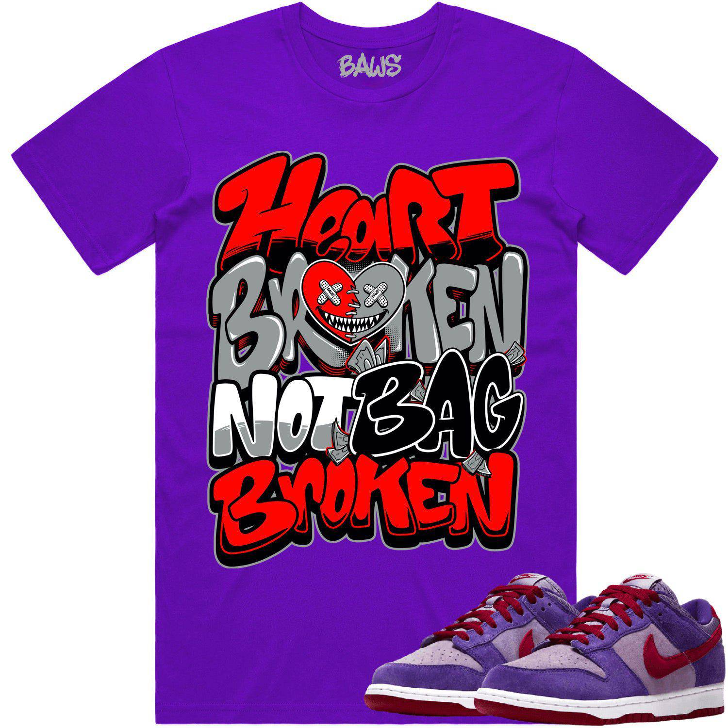 Plum Dunks Shirt - Dunks Sneaker Tees - Heart Broken