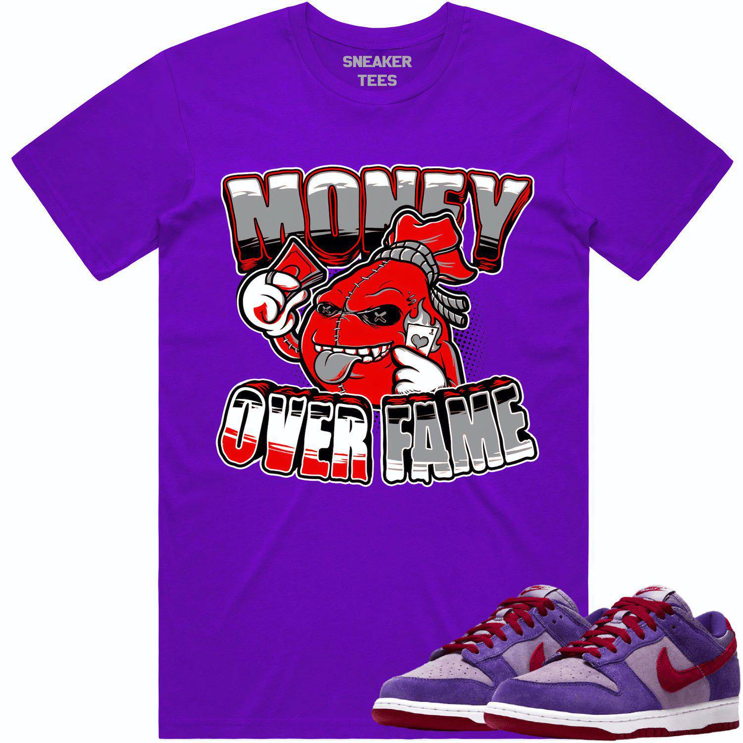 Plum Dunks Shirt - Dunks Sneaker Tees - Money Fame